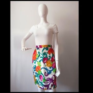 CARLISLE Silk Floral Skirt